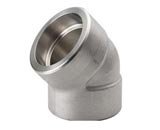 Class 6000 elbow, 45 degree, socket weld