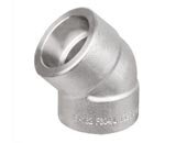 Class 9000 elbow, 45 degree, socket weld